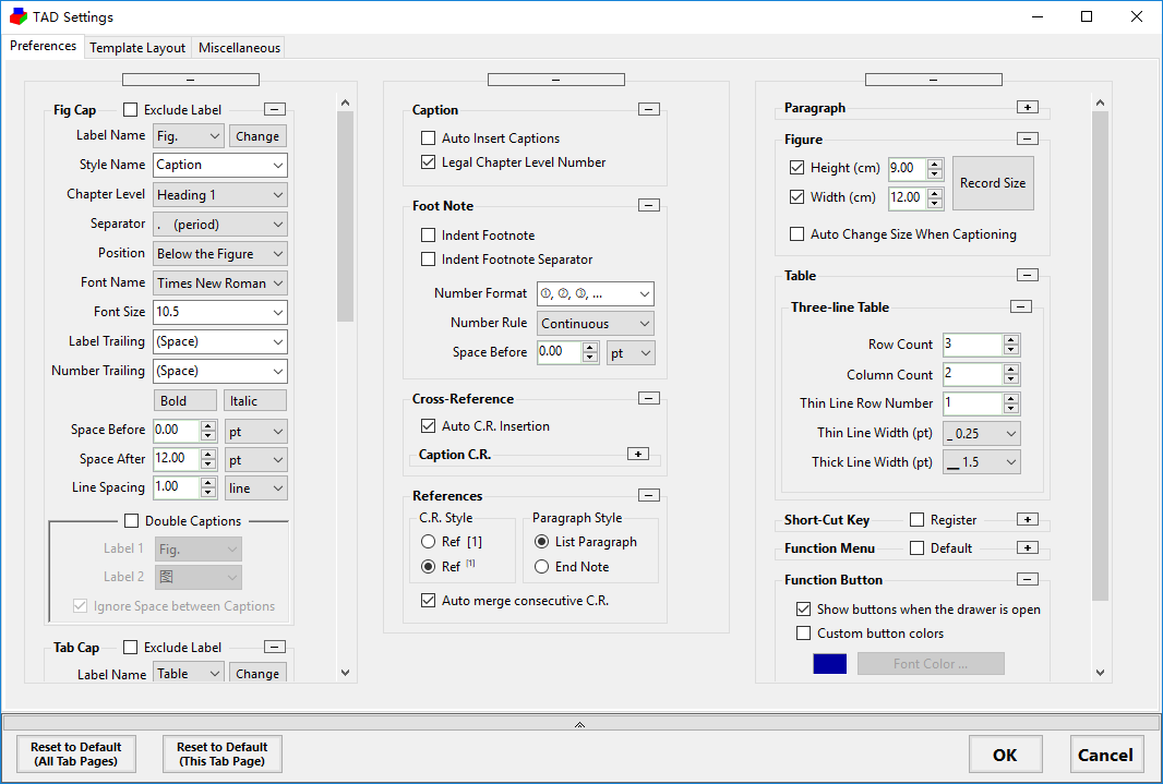 Caption Styles Settings